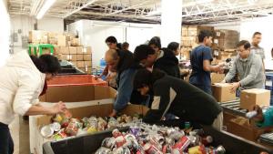 Bharatiya Temple of Metropolitan Detroit SEVA Committee Volunteers at Work at Gleaners Community Food Bank