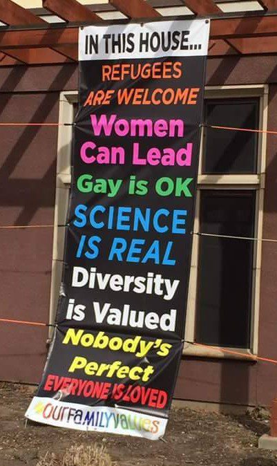 My church's new sign out front. We've been affirming for decades, but figured it was time to remind the neighbors. Because it is getting ugly out there. 