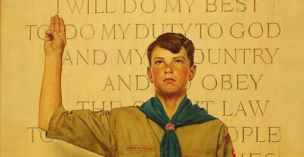 Iconic scout, by Norman Rockwell