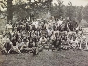 The one and only Christian activity in which I was ever allowed to participate during high school: Young Life camp in Colorado. (I'm the one making an awkward face while holding the sign.)