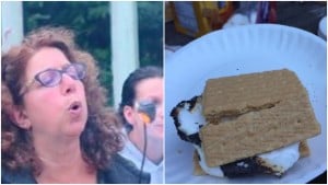 I am happy to report there was no lanyard-making, but there were s'mores! 