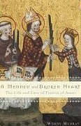 A 14th century German altar piece (and the cover of my book) shows Clare receiving the palm from the Bishop, with Francis waiting in the wings to cut her hair. (Tonsure.)