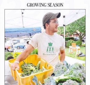 Ben Zoba sells organic veggies at a local farmer's market.