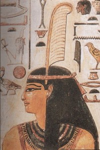 Maat wearing feather of truth - Image via Wikimedia Commons, public comain