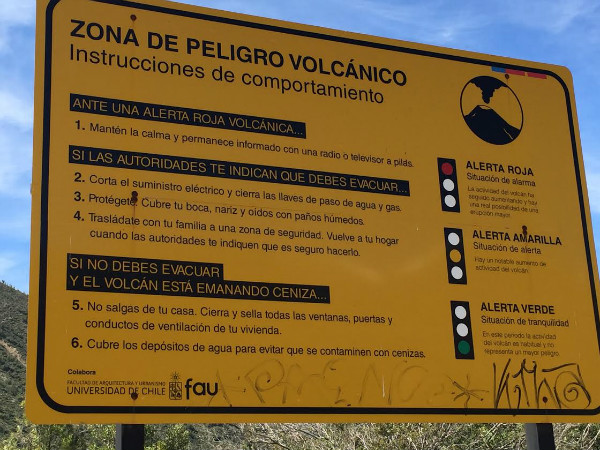 Volcano warning