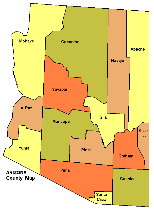 Arizona County Map 