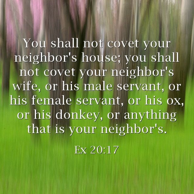 you shall not covet your neighbors wife examples