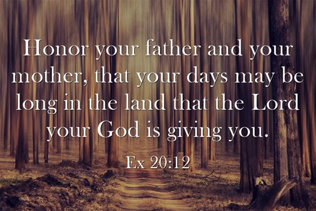 honor thy father and mother verse