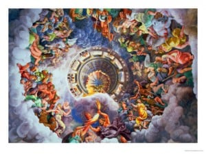 giulio-romano-the-gods-of-olympus-trompe-l-oeil-ceiling-from-the-sala-dei-giganti-1528