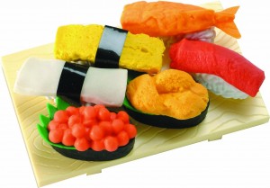 sushi erasers