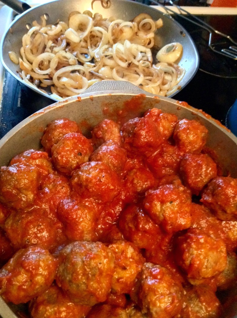 food blog meatballs and onions