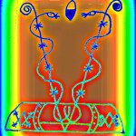 Veve Drawing for Damballa and Aida Wedo, image by Lilith Dorsey, all rights reserved.