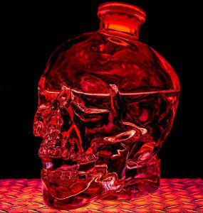 Crystal head vodka bottle photo by Chris Parmeter. Licensed under CC 2.0