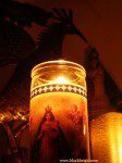 Oshun shrine candle photo by Lilith Dorsey. All rights reserved.