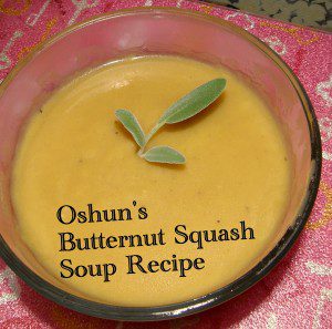 Oshun Butternut Squash Soup Recipe photo by Lilith Dorsey. All rights reserved.