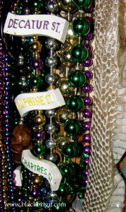 Detail of Ancestor Altar with street beads photo by Lilith Dorsey