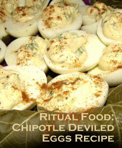 Deviled eggs for ritual photo by Lilith Dorsey. Copyright 2010.