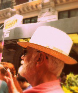 Lon Milo DuQuette at NYC Climate March 2014. Photo by Lilith Dorsey, all rights reserved.