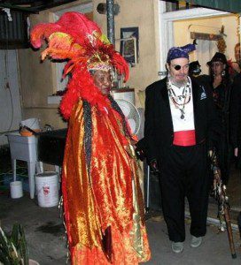 Priestess Miriam and Dr. John at the back of the Voodoo Spiritual Temple and Cultural Center 2010. Photo courtesy of Lacrimae Mundi. All rights reserved.