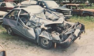 What was left of my car.