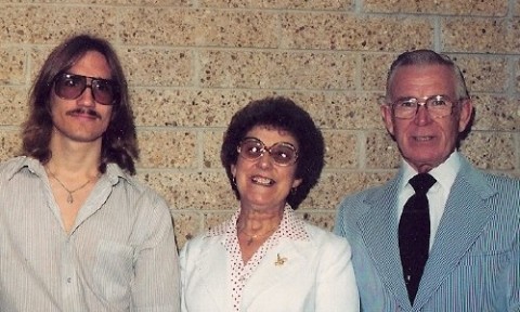 Summer, 1981. I'm 20 years old, home from college, and pose with Mom and Dad for this church directory photo. They could not stand my hair, but managed to smile for the camera anyway.