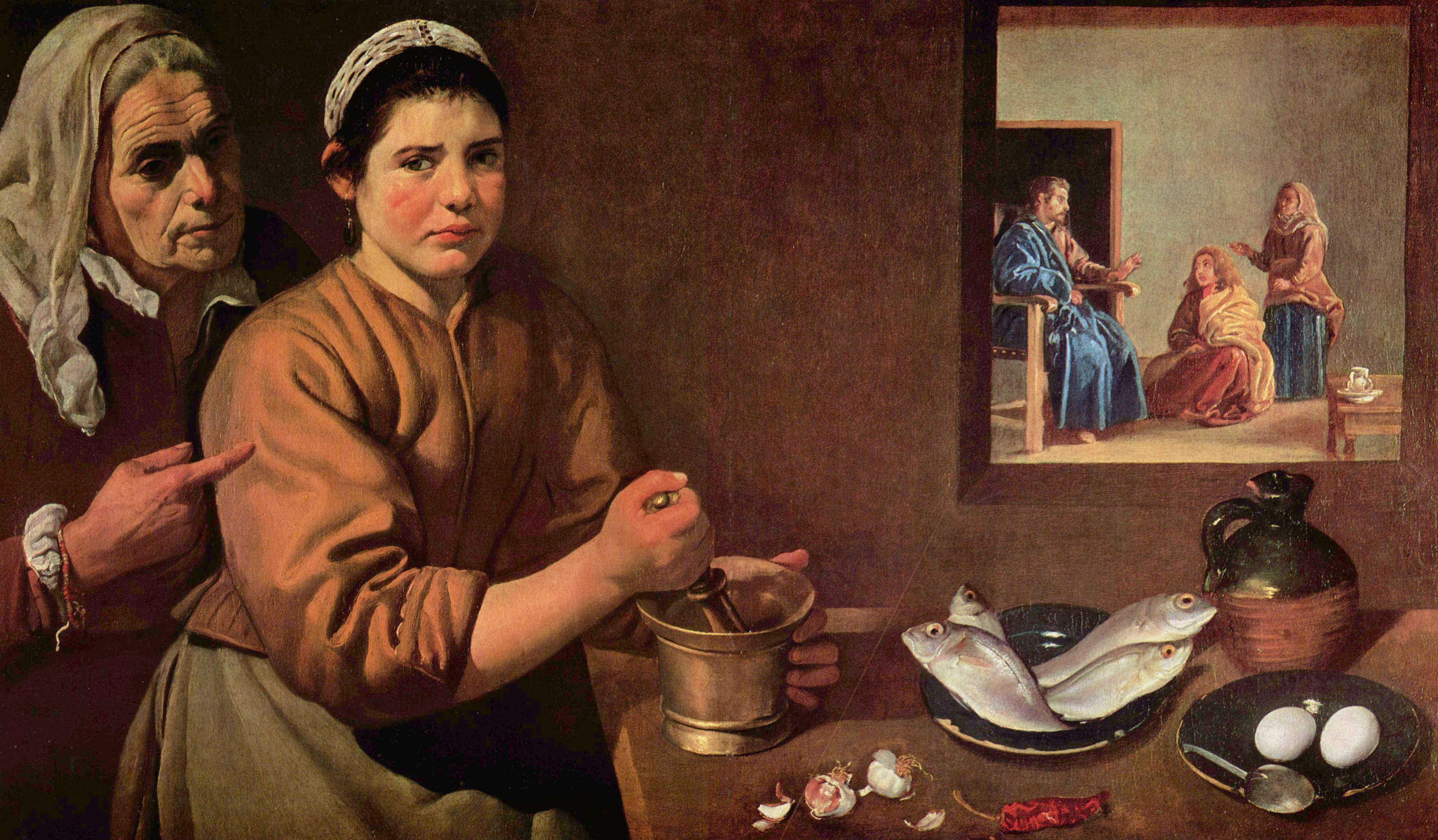 "Christ in the House of Martha and Mary" by Diego Velázquez (1618)