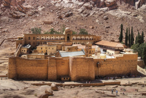 St. Catherine's, one of the oldest Christian monasteries, is in the Sinai desert where monks have prayed for over 1500 years.