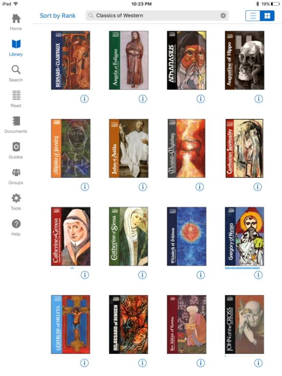 Just a few of the hundreds of contemplative titles available to read as ebooks on Verbum.