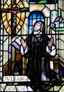 Julian of Norwich Stained Glass, Norwich Cathedral. Photo by Ian-S, used by permission.