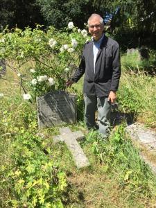 Your humble blogger visiting the grave of Evelyn Underhill in north London.