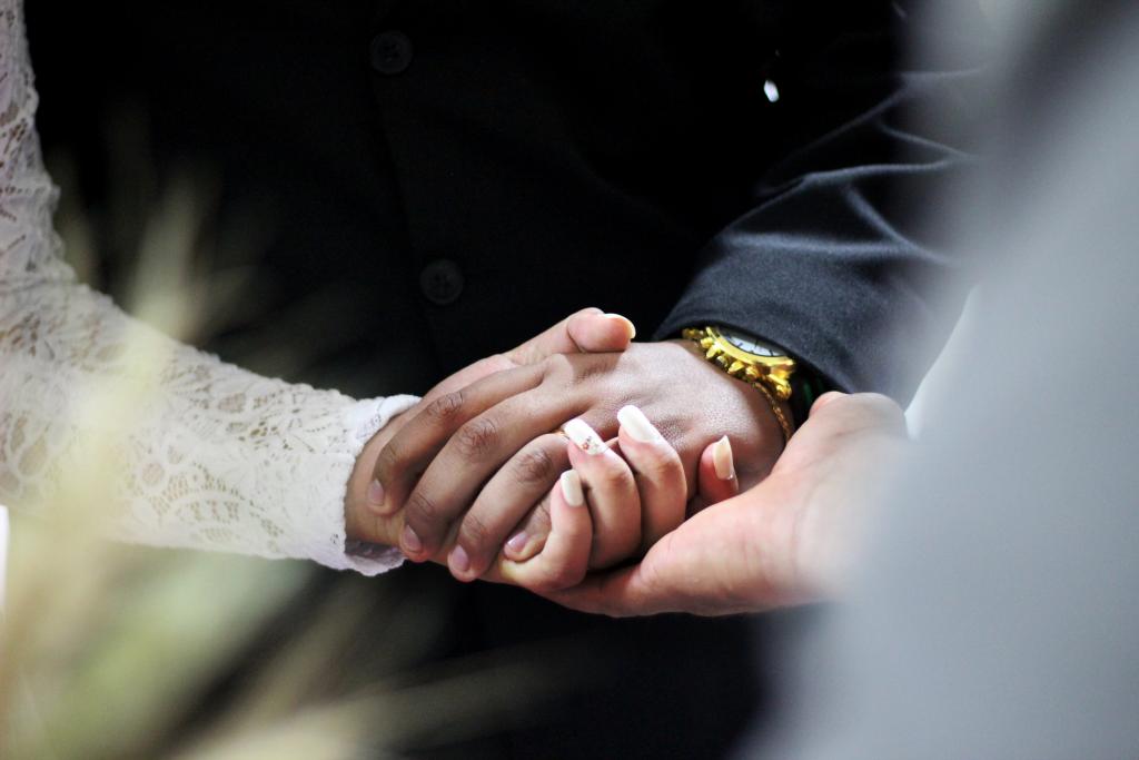 holding hands wedding second marriages