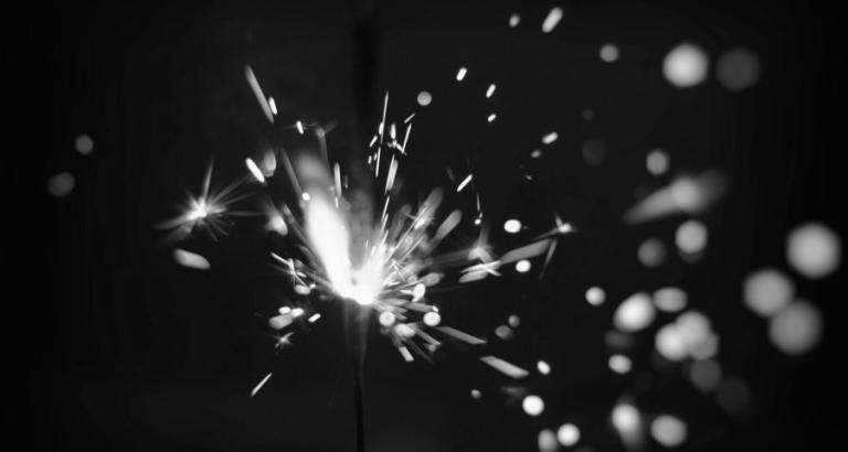 A sparkler firework