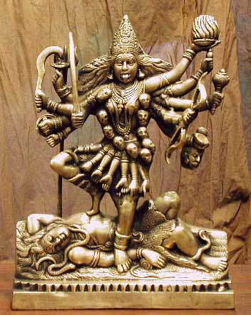 Kali and Shiva. I found this beautiful murti posted at anglohindu.wordpress.com