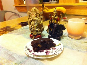 Ganesh with brownie.