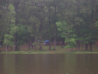 A pic of our camp site taken from the canoe.
