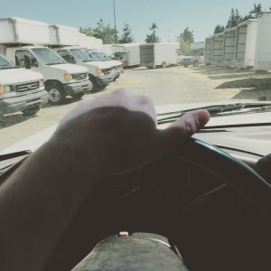 Driving away from the Uhaul lot a week prior to getting our Church in a Box gear.