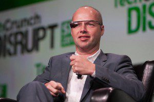 Sebastian Thrun wearing Google Glass