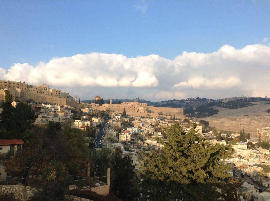 Looking NE from St. Peter's to the old city and Mt. of Olives