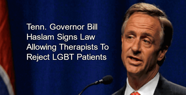 Tennessee's Republican Governor Bill Haslam (Image via Screen Grab)