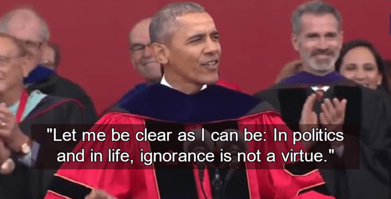 obama mocks bible speech university