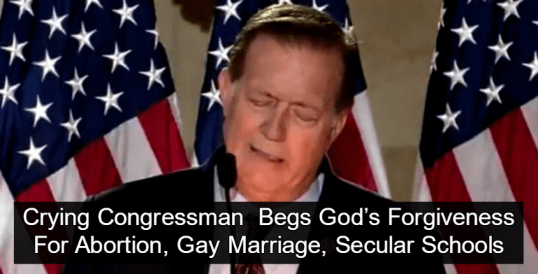 Crying Congressman Begs God To Forgive U.S. For Abortion, Gay ...