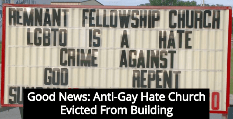 Indiana Church Evicted After Posting Anti-LGBT Sign (Image via Facebook)