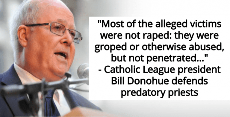 Catholic League On Predatory Priests: It’s Not Rape If The Child Isn’t Penetrated (Image via Facebook)