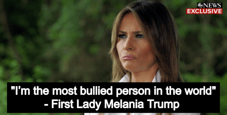 First Lady Melania Trump Claims She’s ‘The Most Bullied Person In The World’ (Image via Screen Grab)