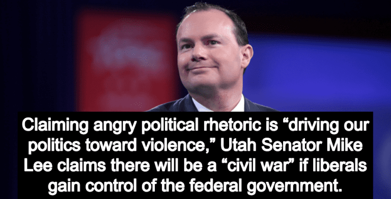 Utah Senator Mike Lee Promises ‘Civil War’ If Liberals Control Federal Government (Image via Screen Grab)