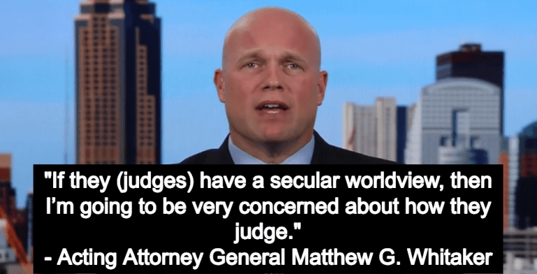 Trump’s New Attorney General Says Judges Should Have A ‘Biblical View Of Justice’ (Image via Screen Grab)