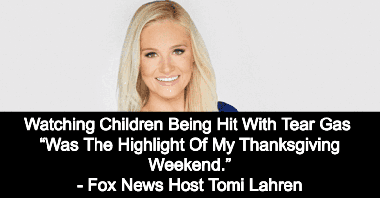 Fox Host Tomi Lahren Enjoys Watching Migrant Children Being Hit With Tear Gas (Image via Twitter)