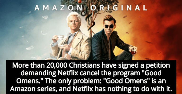 20,000 Christians Demand Netflix Cancel Amazon Prime’s ‘Good Omens’ (Image via Amazon)