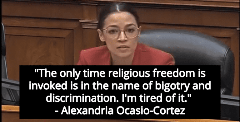 Alexandria Ocasio-Cortez Calls Out Conservative Christians For Bigotry, Discrimination (Image via Screen Grab)
