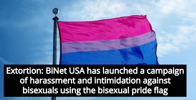 Internet Group BiNet USA Targets Bisexuals For Harassment And Intimidation (Image via Facebook)